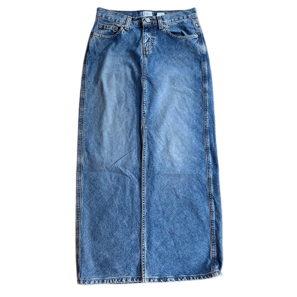 Calvin Klein Jeans - Blue Long Maxi Front Slit Skirt